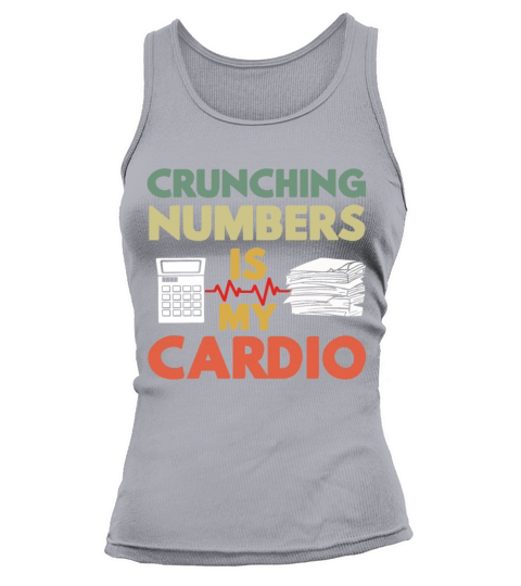 Crunching Numbers Is My Cardio Retro Vintage Tank top Woman