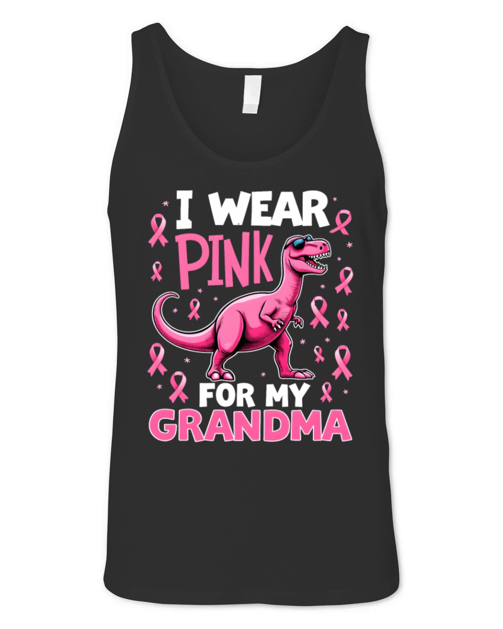 Breast Cancer Pink Awareness Design Unisex Jersey Tank