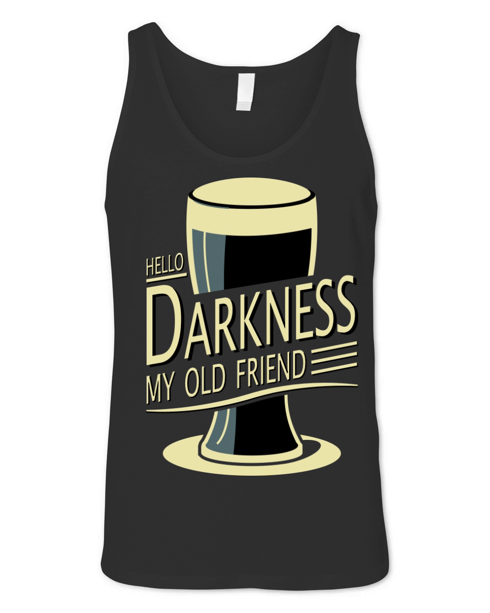 Hello Darkness My Old Friend Beer Unisex Jersey Tank