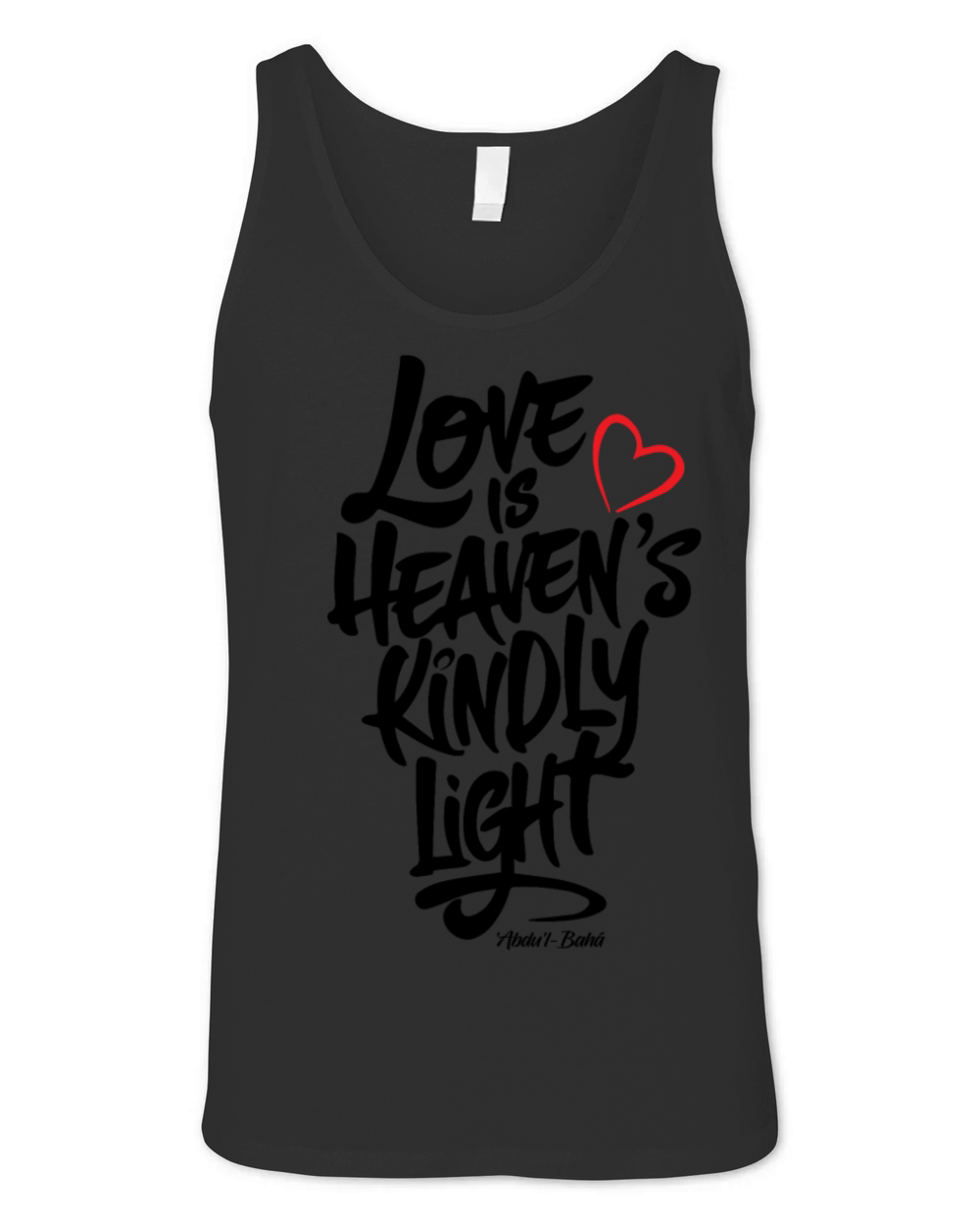 Love is Heaven’s Kindly Light - Bahai Faith Unisex Jersey Tank