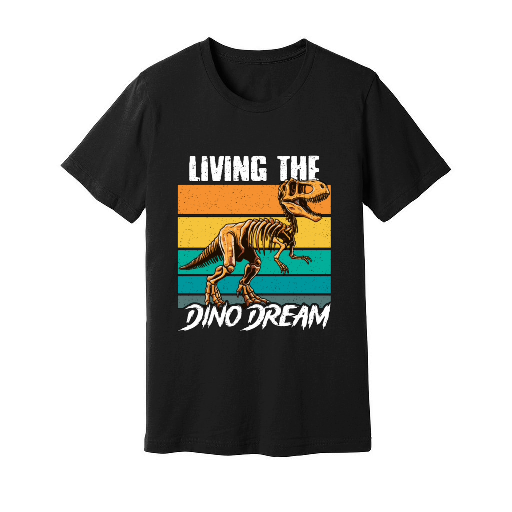 Paleontology Living The Dino Dream Fossil Hunting Unisex Jersey Tee