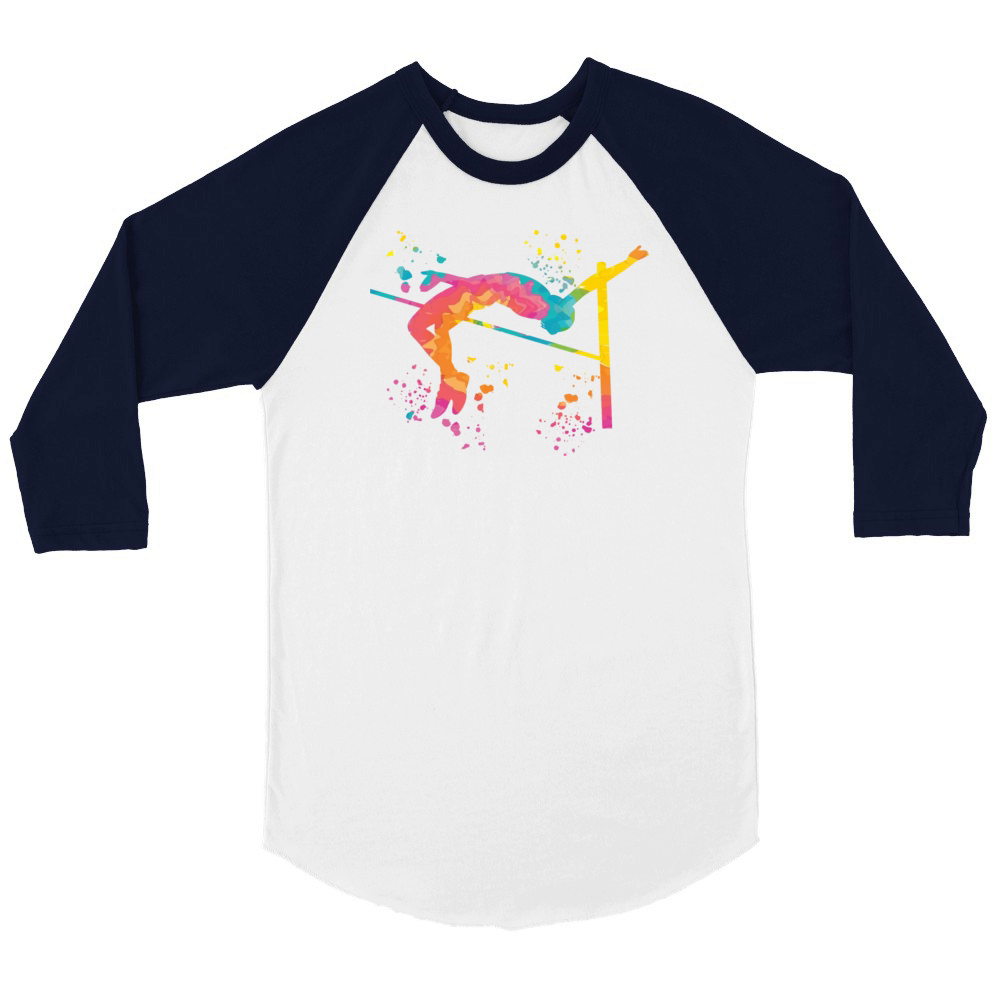 High Jumper High Jumping High Jump Unisex ¾ sleeve Raglan T-shirt