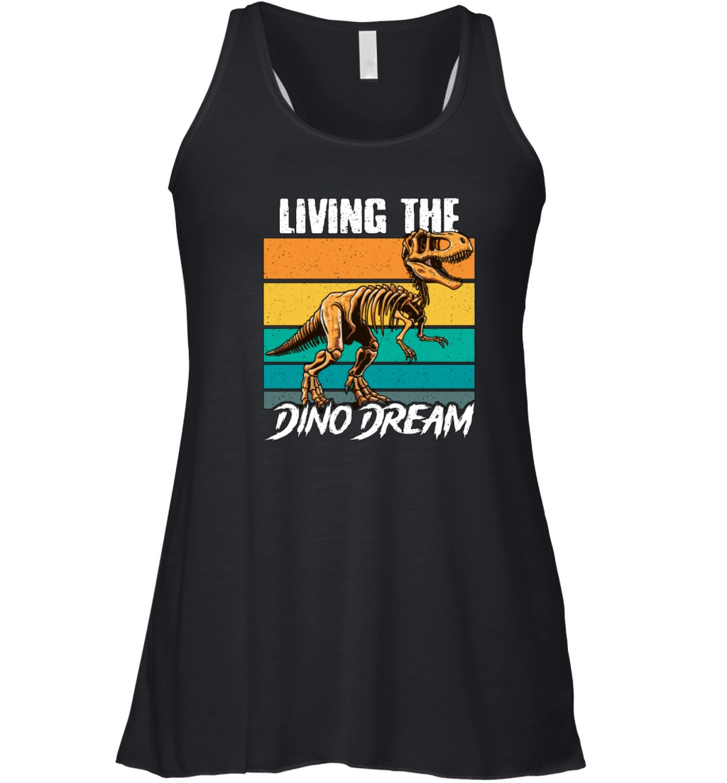 Paleontology Living The Dino Dream Fossil Hunting Women's Flowy Tank Top
