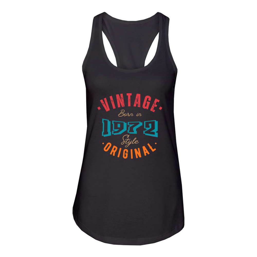 Born in 1972 - style original Women's Racerback Tank