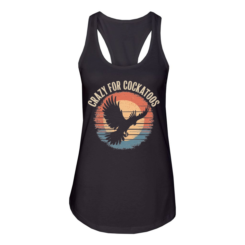 Crazy For Cockatoos Vintage Sunset Women's Racerback Tank