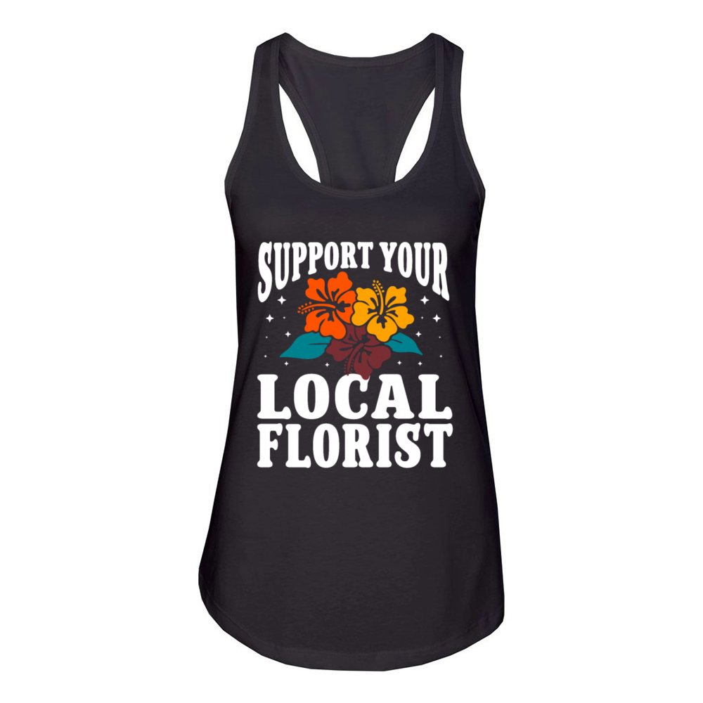Florist Floral Flower Floristry Women's Racerback Tank