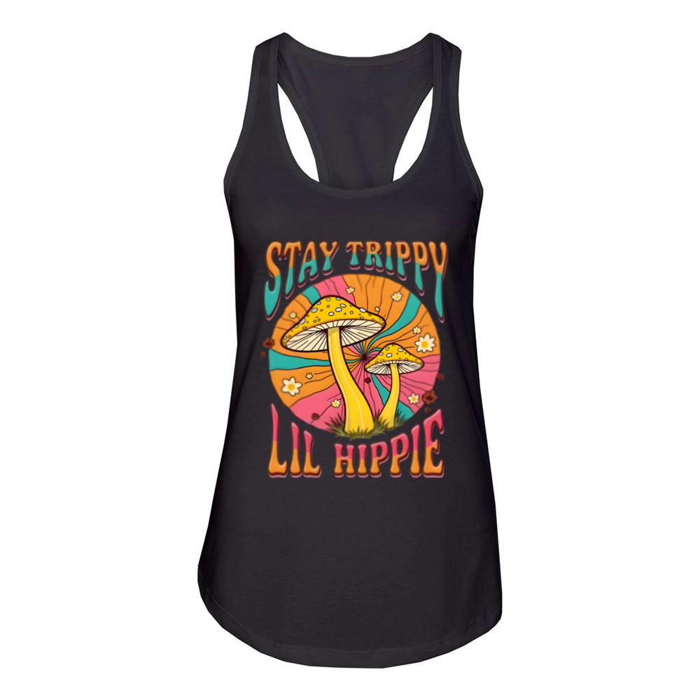 Retro Shrooms for a Free Spirit Women's Racerback Tank
