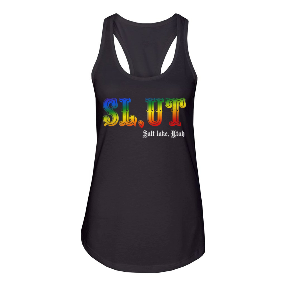 Salt lake Utah LGBT vintage Women's Racerback Tank