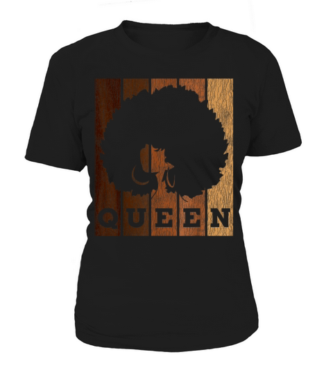 Retro African Afro Pride Melanin Black Queen Girl Women's T-Shirt