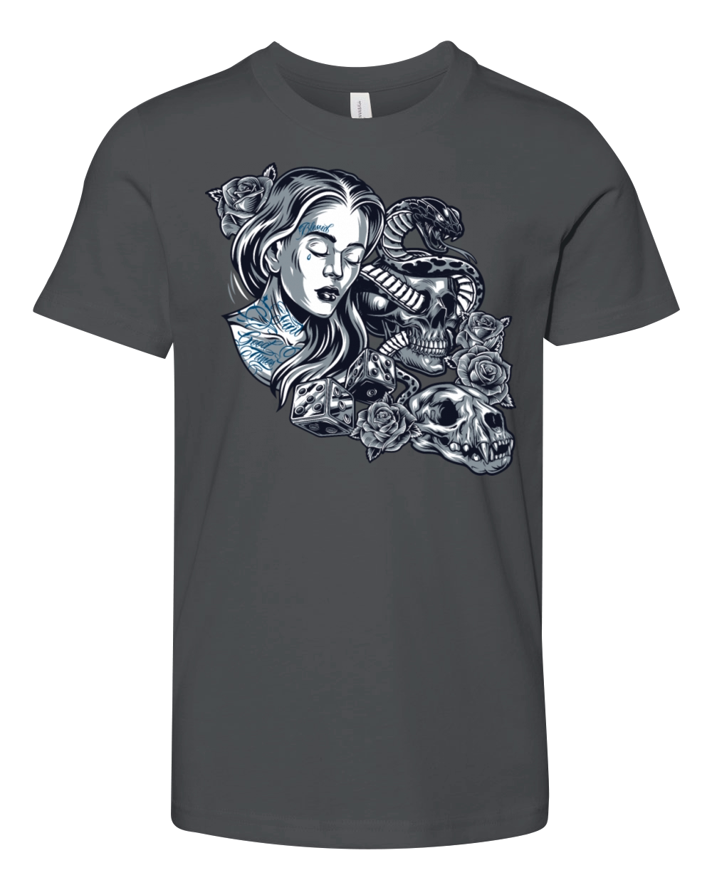 Blessed Chicano Vintage Street Art Graphic Youth Unisex Jersey Tee