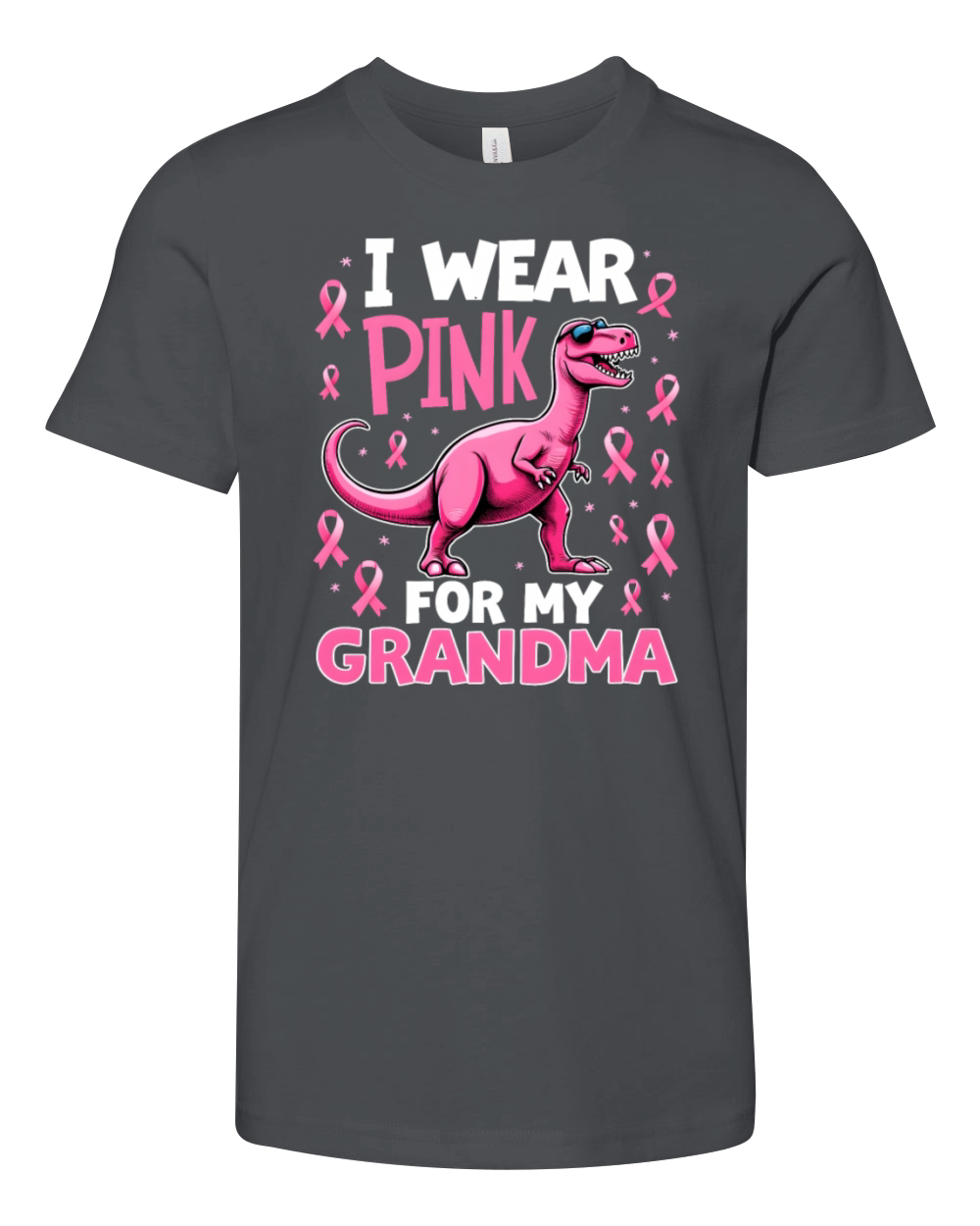 Breast Cancer Pink Awareness Design Youth Unisex Jersey Tee