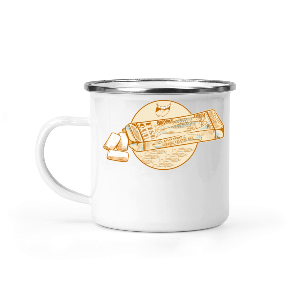 Sardine tinned fish chewing gum Camping Mug