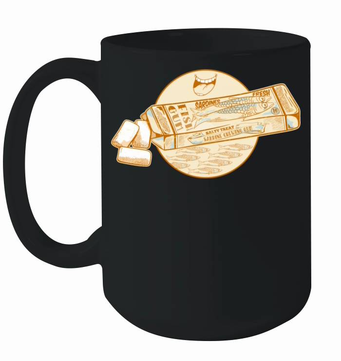 Sardine tinned fish chewing gum Ceramic Mug