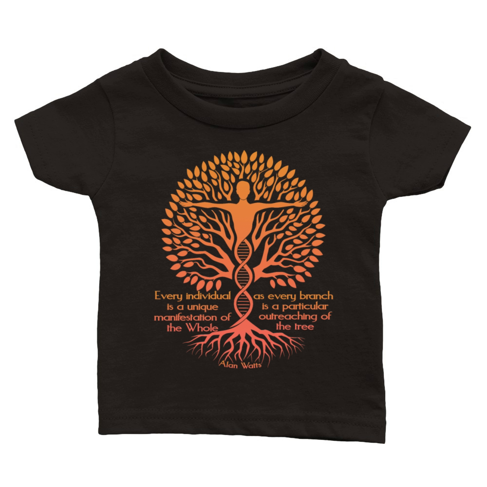 Alan Watts Tree of Life DNA Spiritual Zen Art Classic Baby Crewneck T-shirt