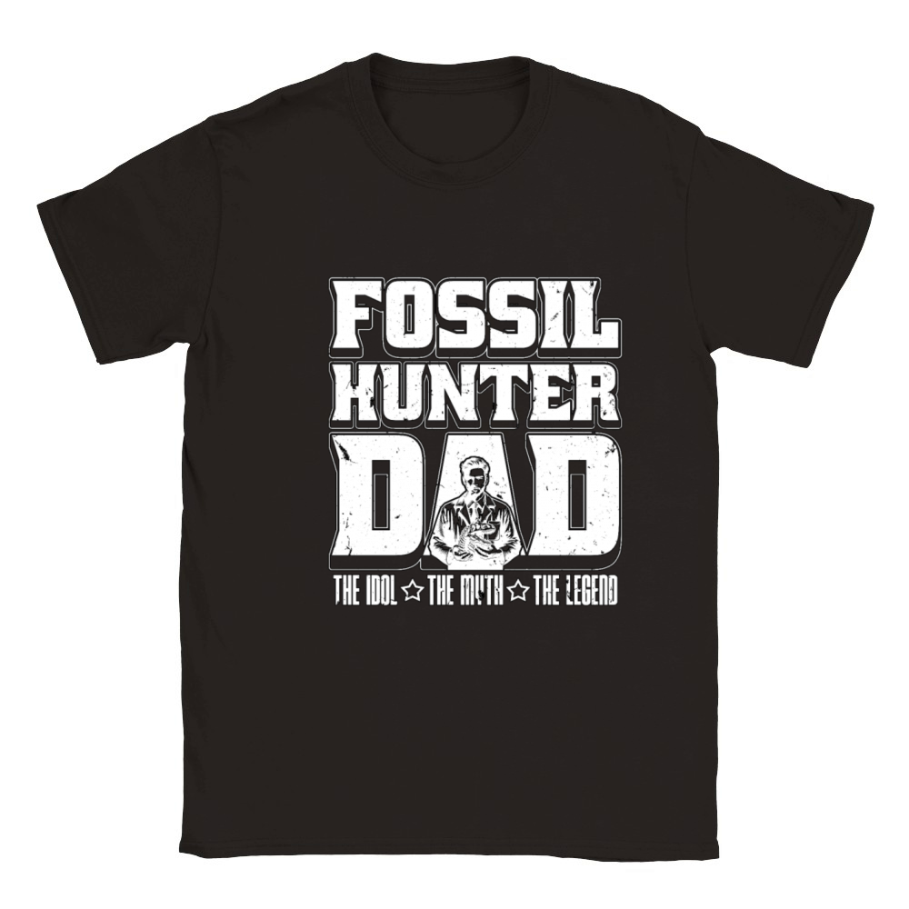 Fossil Hunter Dad The Idol The Myth Paleontologist Classic Kids Crewneck T-shirt