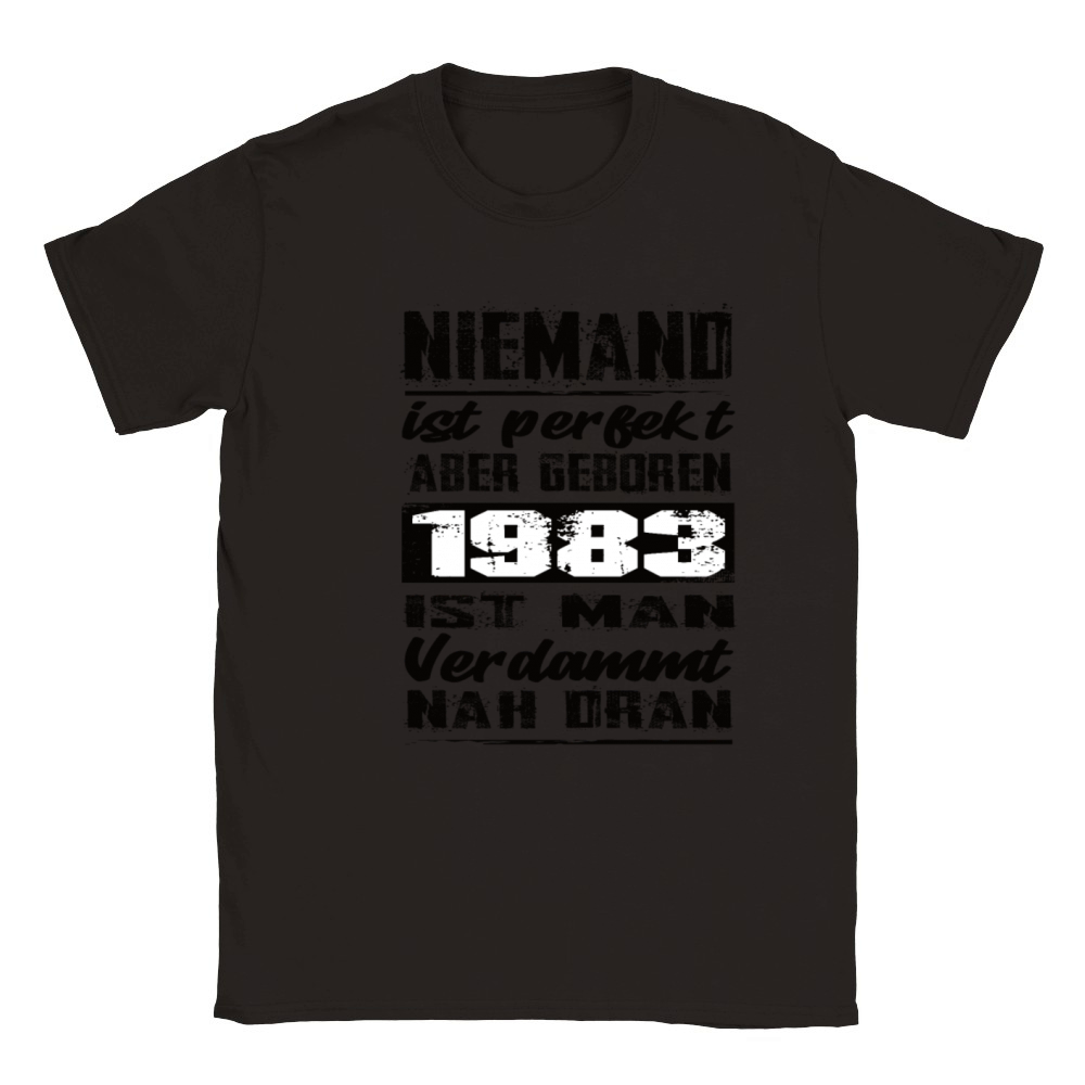 Nobody Is Perfect But Born 1983 Birthday Classic Kids Crewneck T-shirt