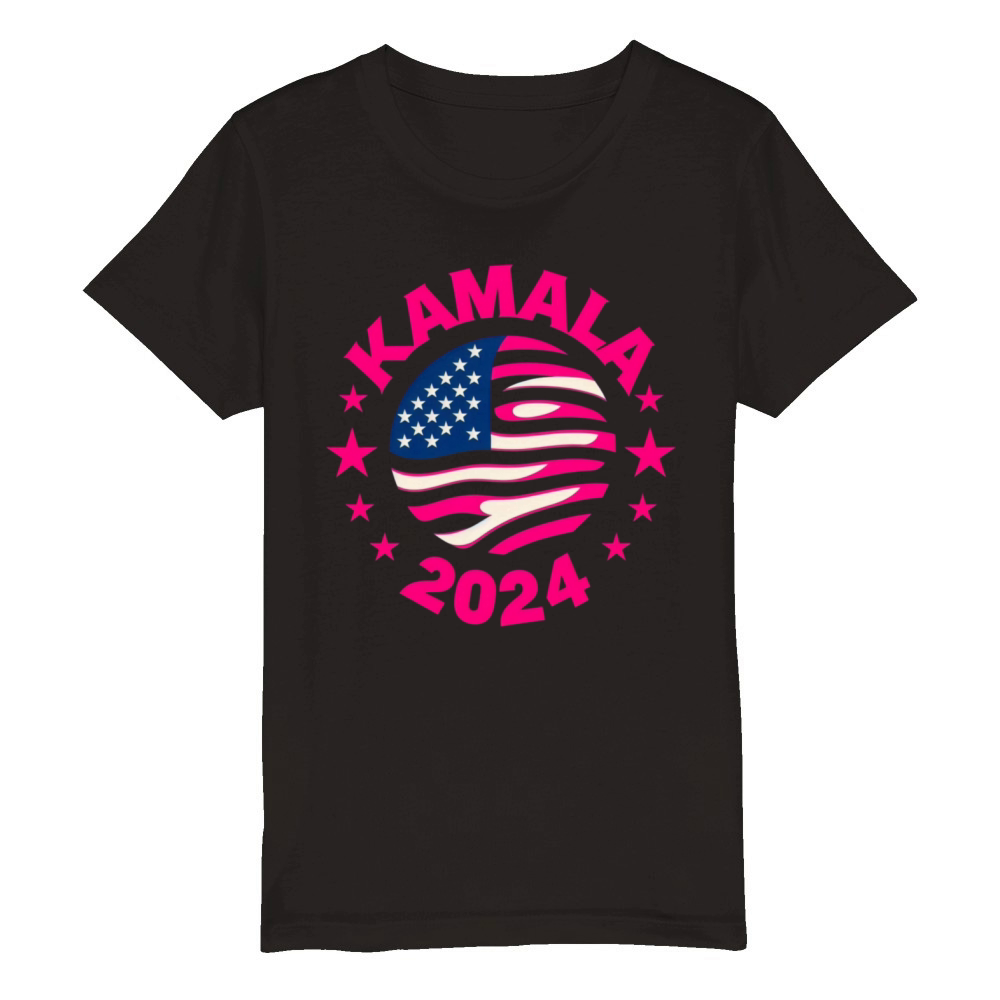 Kamala Harris 2024 For President Organic Kids Crewneck T-shirt