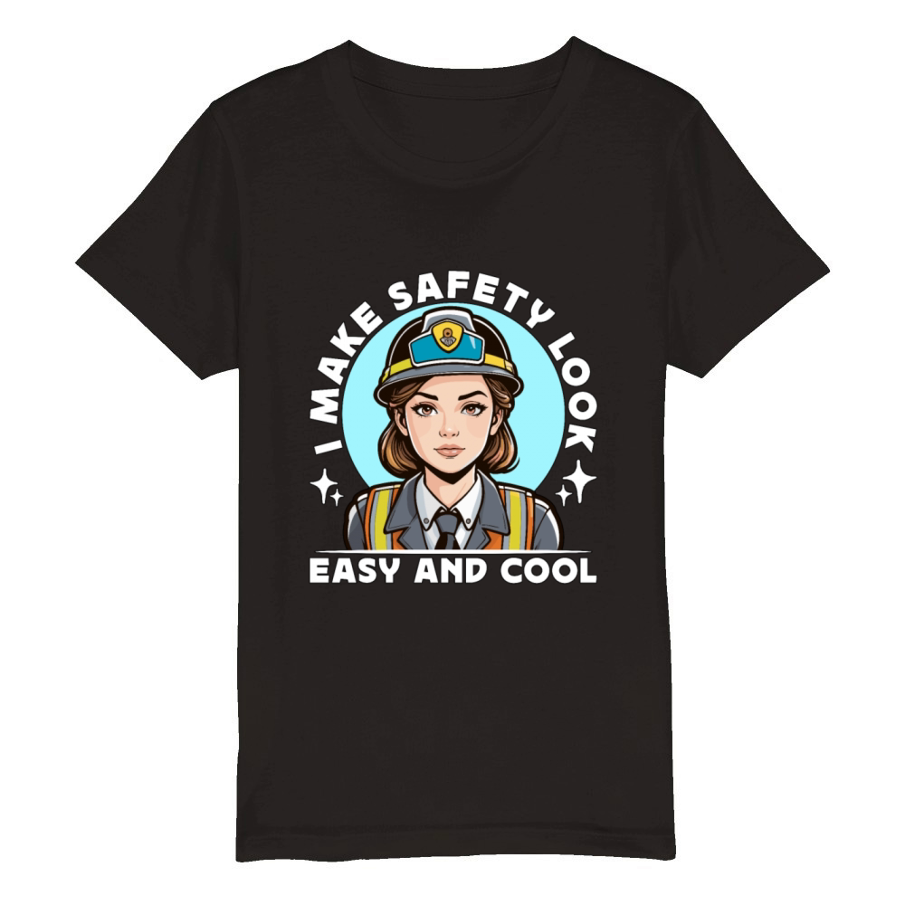 Safety Officer I Make Safety Look Easy Enforcement Organic Kids Crewneck T-shirt