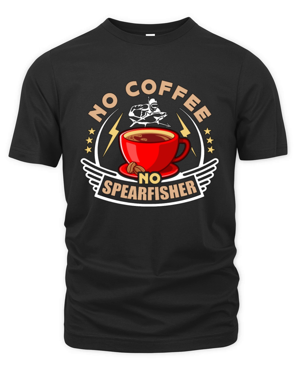 Spearfishing No Coffee No Snorkeling Coffee Lover Organic Unisex T-shirt