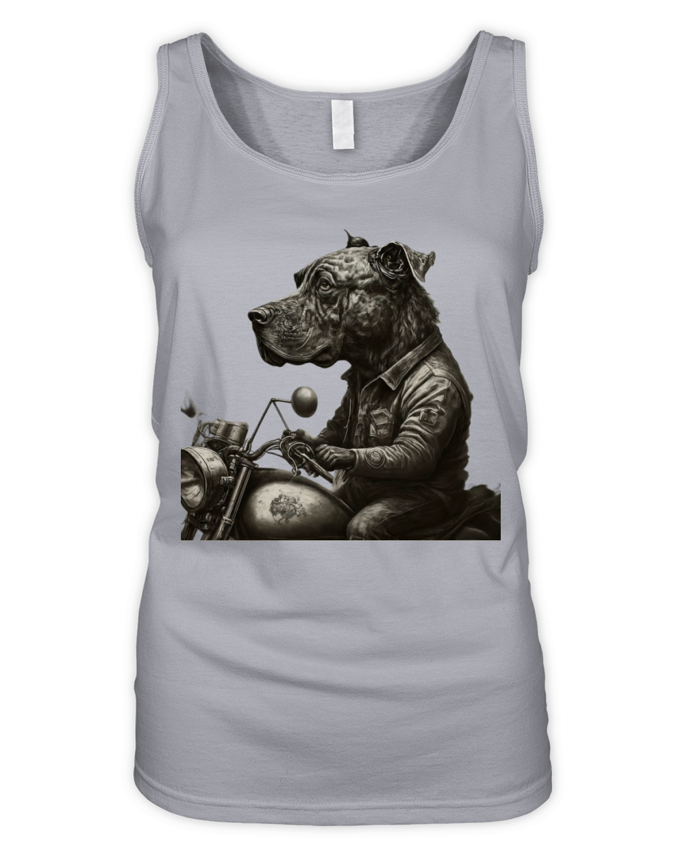 Bad Boy Cur Dog Fearless Biker Organic Women's Tank Top