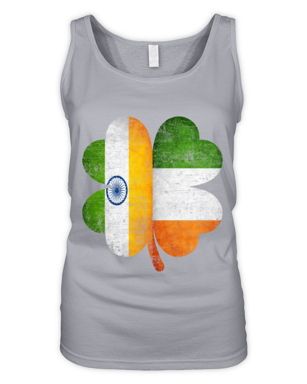 Indian Irish Shamrock India Ireland Flag Organic Women's Tank Top