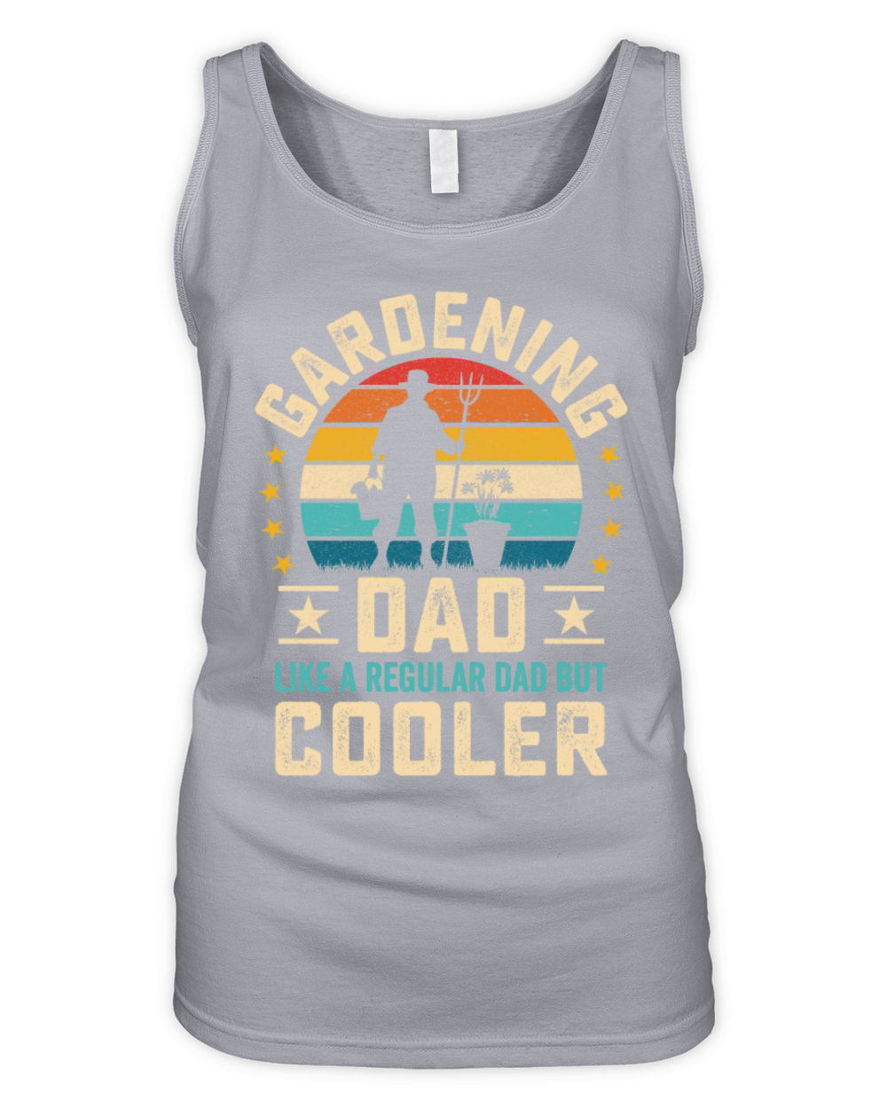 Retro Sunset Gardening Dad Garden Father Outdoor Organic Women's Tank Top