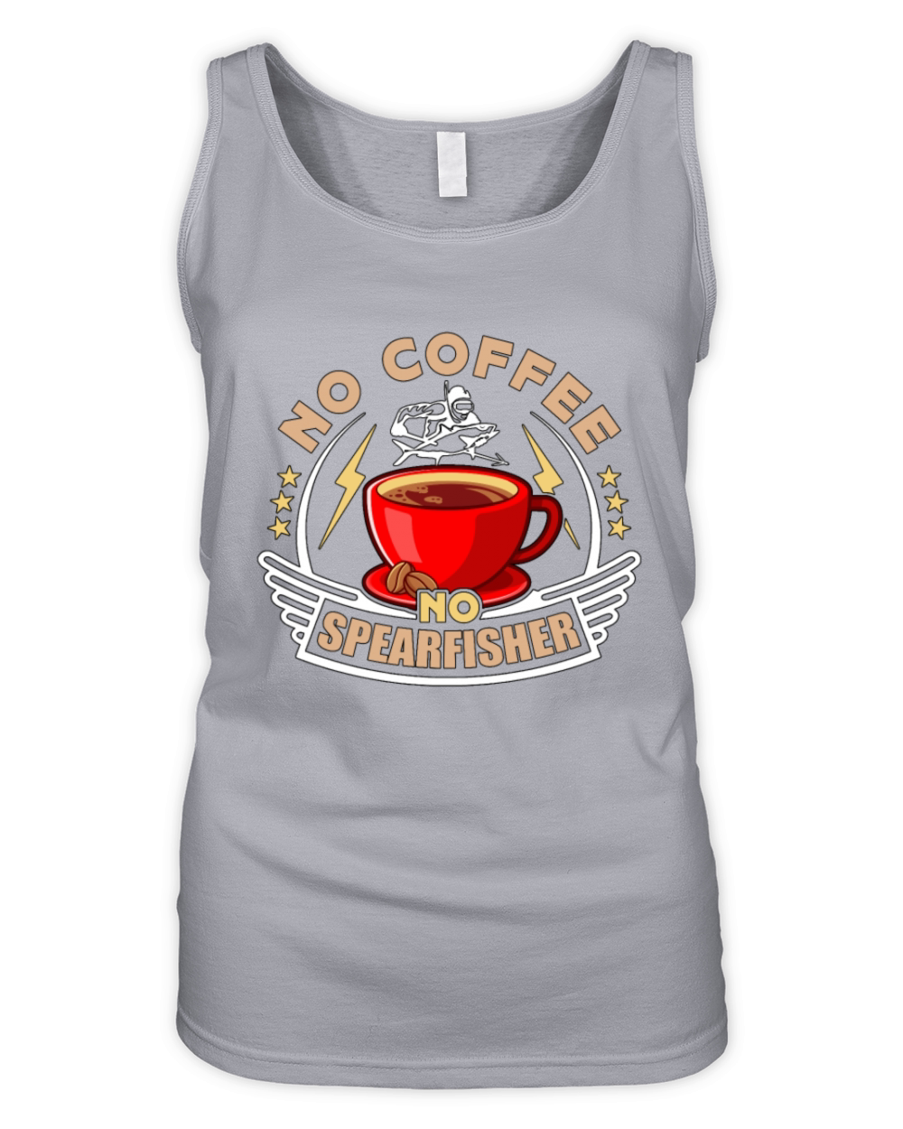 Spearfishing No Coffee No Snorkeling Coffee Lover Organic Women's Tank Top