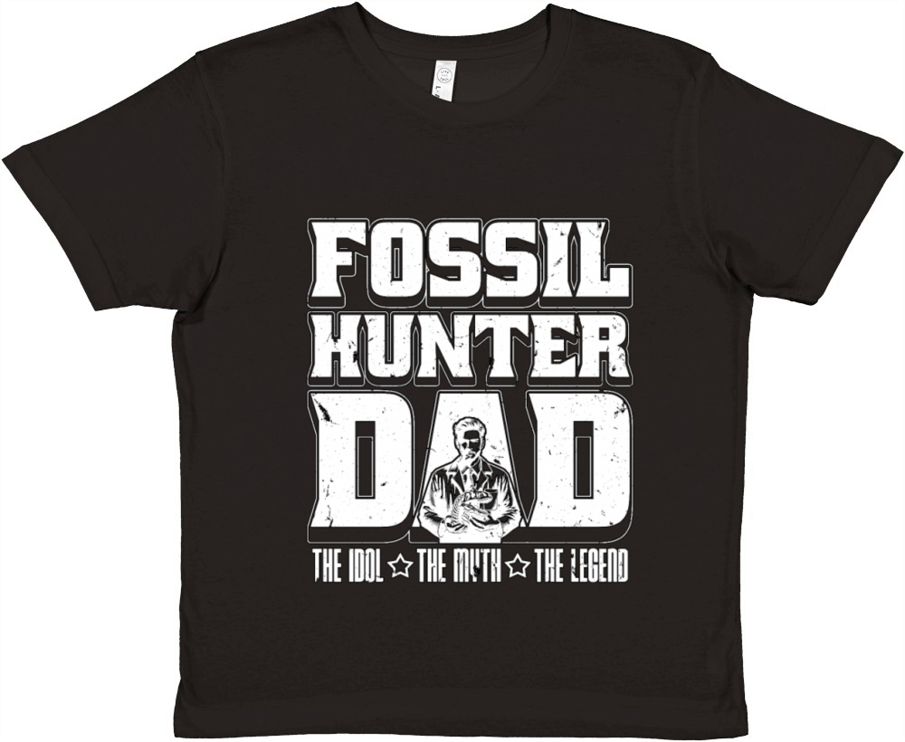 Fossil Hunter Dad The Idol The Myth Paleontologist Premium Kids Crewneck T-shirt