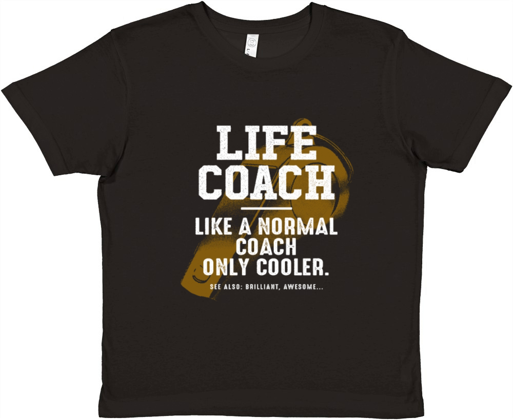 Life Coach Like a Normal Coach Mindset Mentor Funn Premium Kids Crewneck T-shirt