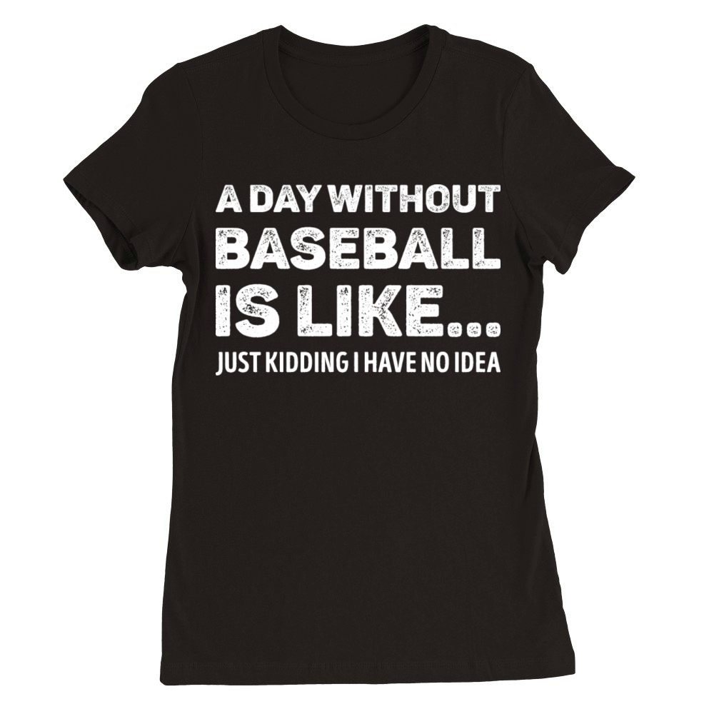 A Day Without Baseball Is Like Funny Premium Womens Crewneck T-shirt