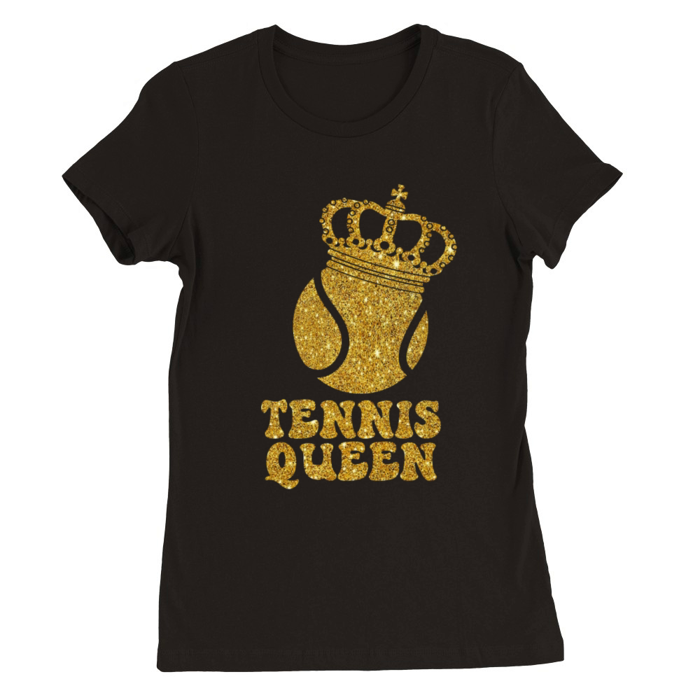 Funny Tennis Player Racket Tennis Premium Womens Crewneck T-shirt