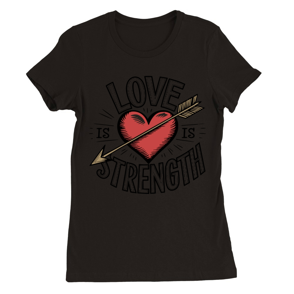 Love Is Strength Premium Womens Crewneck T-shirt