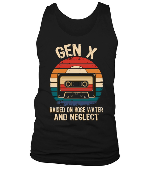 Gen X Retro Cassette Raised on Hose Water Vintage Tank Top Unisex
