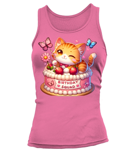 Birthday Squad Little Cute Cat Birthday Tank top Woman