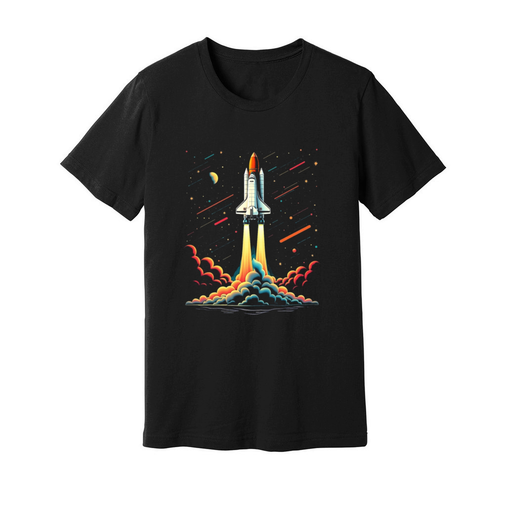 Rocket Start In Space Unisex Jersey Tee