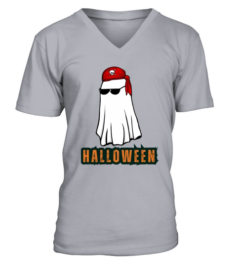 halloween GHOST V-Neck T-shirt