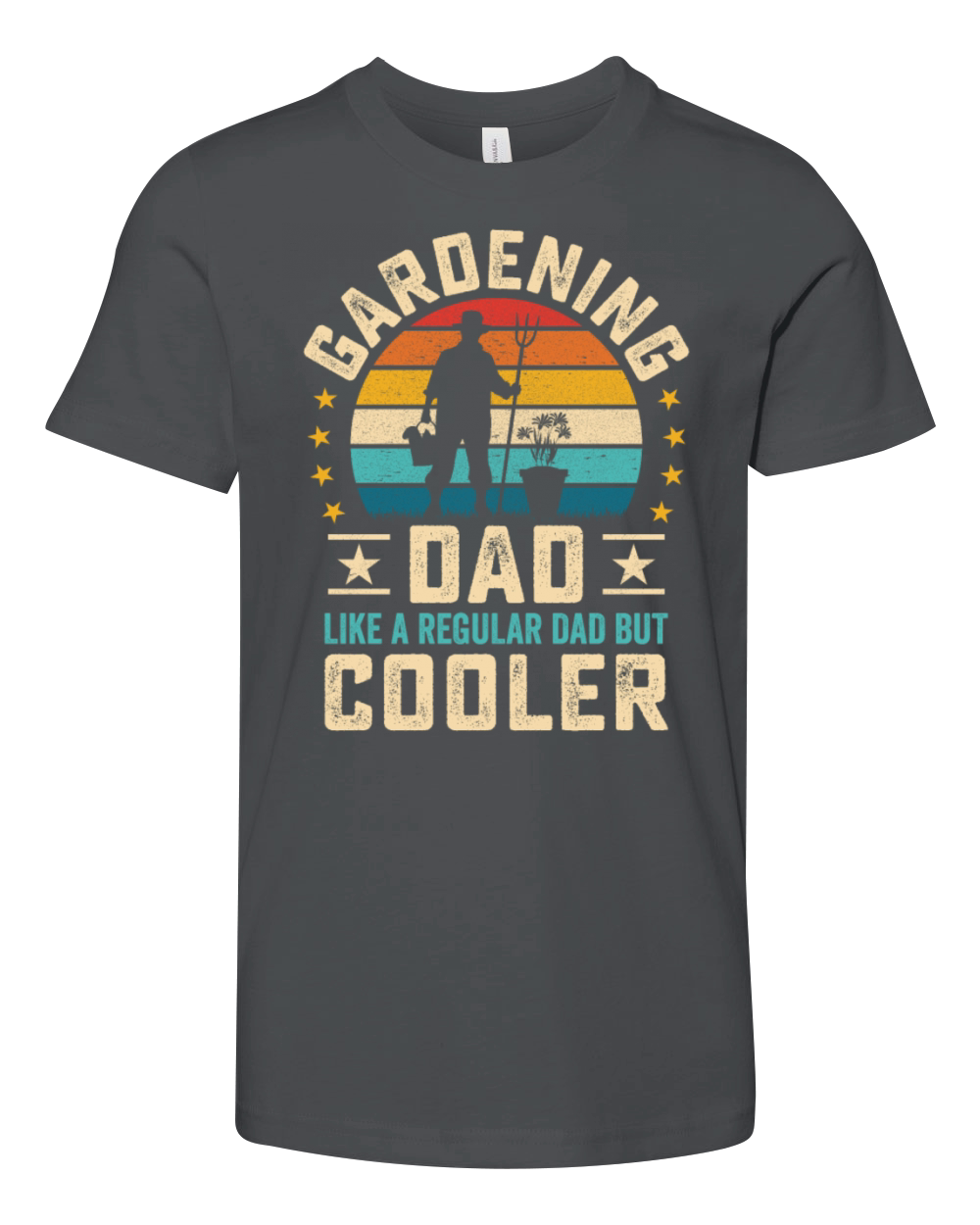 Retro Sunset Gardening Dad Garden Father Outdoor Youth Unisex Jersey Tee
