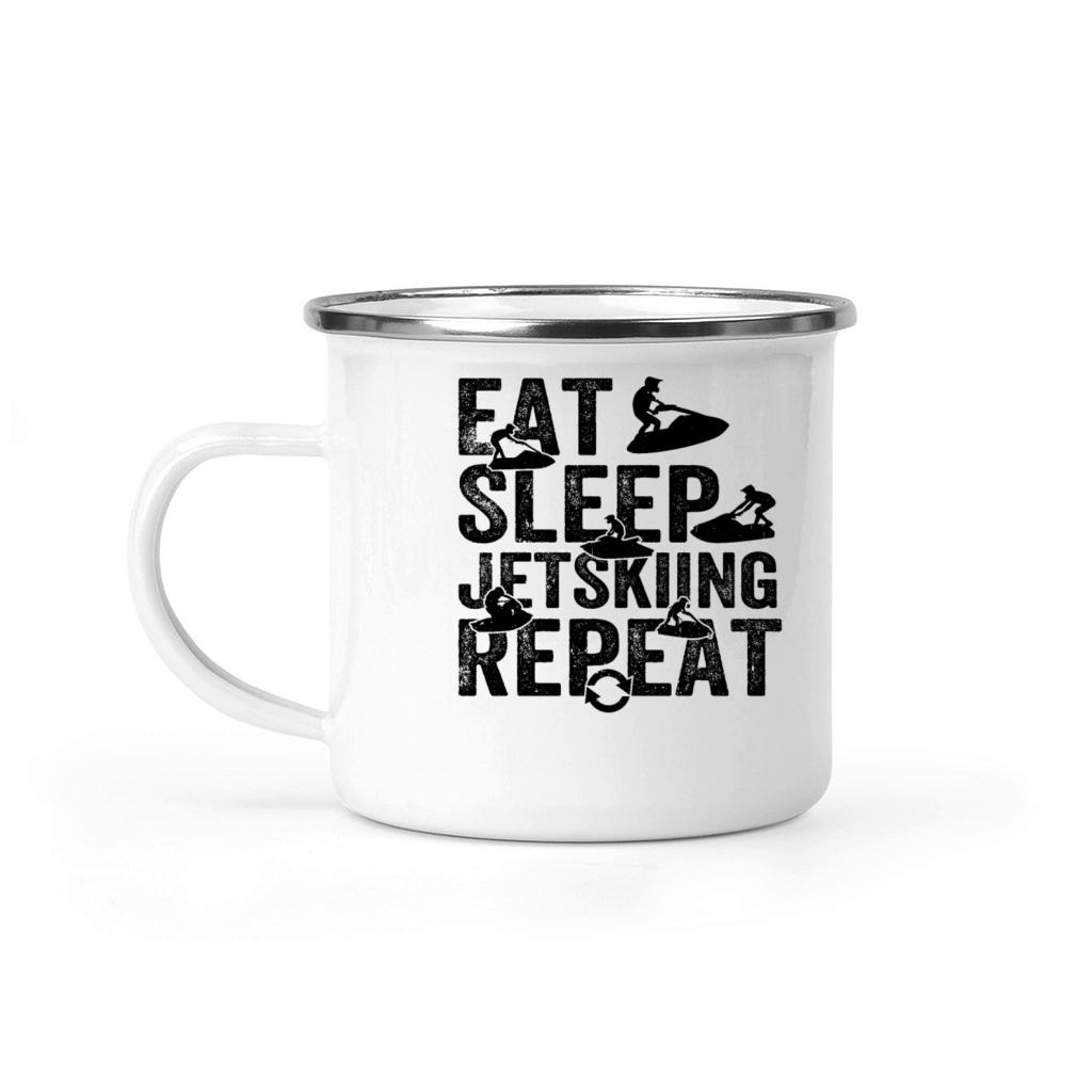 Eat Sleep Jet skiing Repeat - Funny Jetski Racing Camping Mug