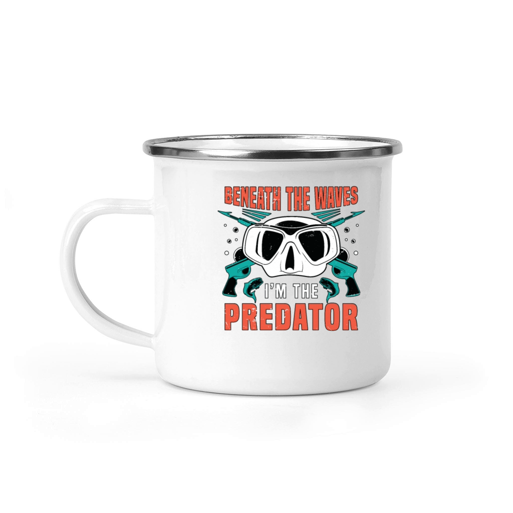 Spearfishing Beneath The Waves Im The Fisherman Camping Mug