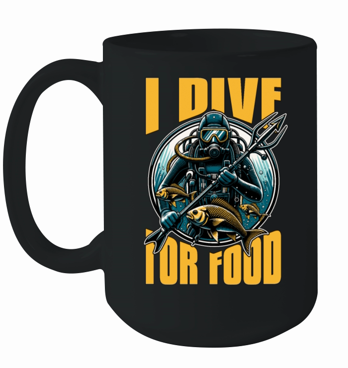 Spearfishing I Dive For Food Fishing Enthusiast Ceramic Mug