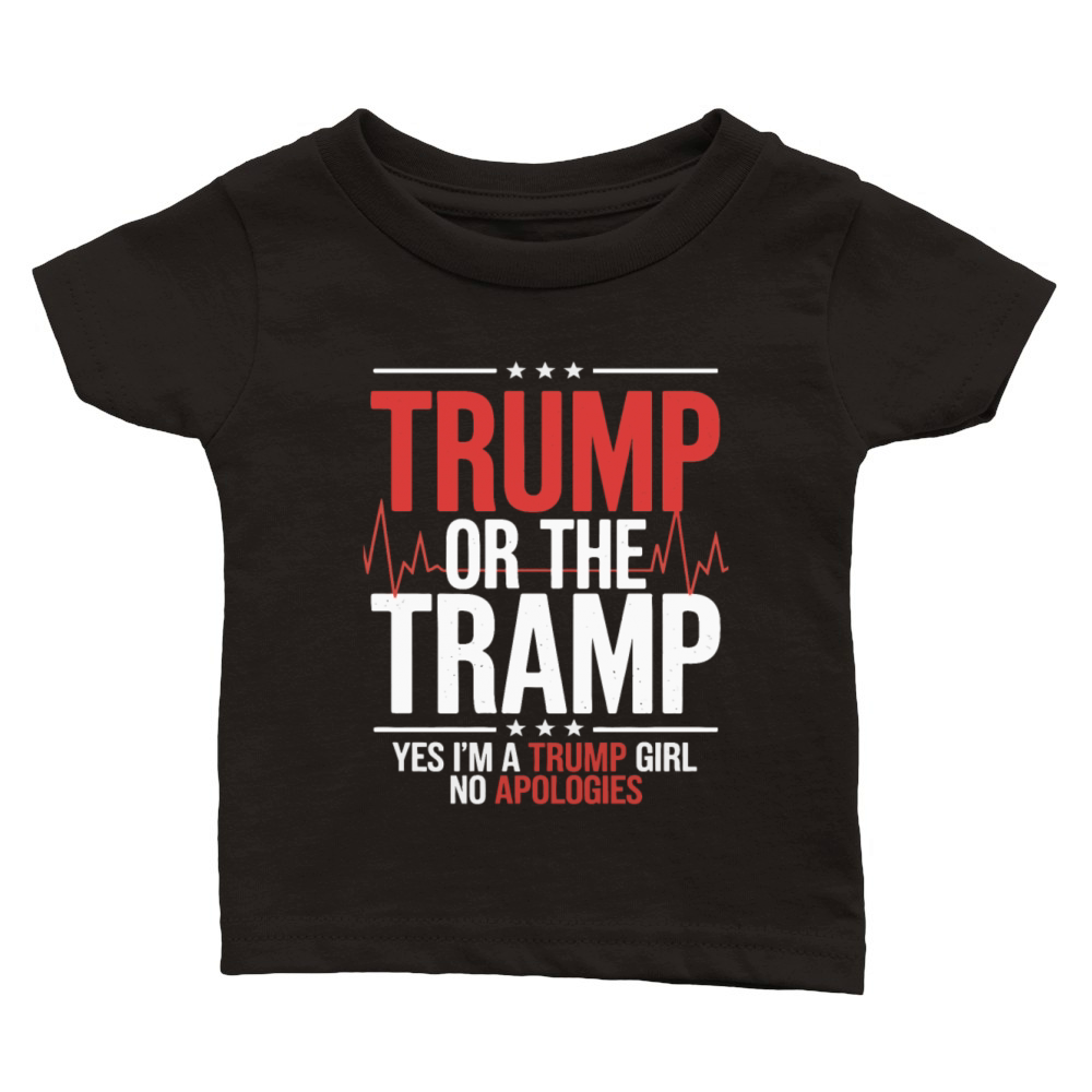 Trump or the Tramp Patriot Humor Trump Vance Vote Classic Baby Crewneck T-shirt