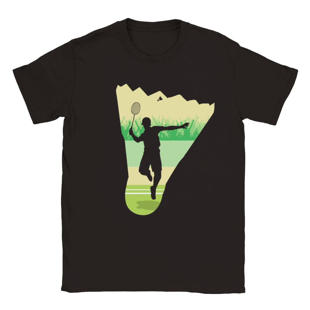 Badminton Retro Shuttlecock Player Classic Kids Crewneck T-shirt