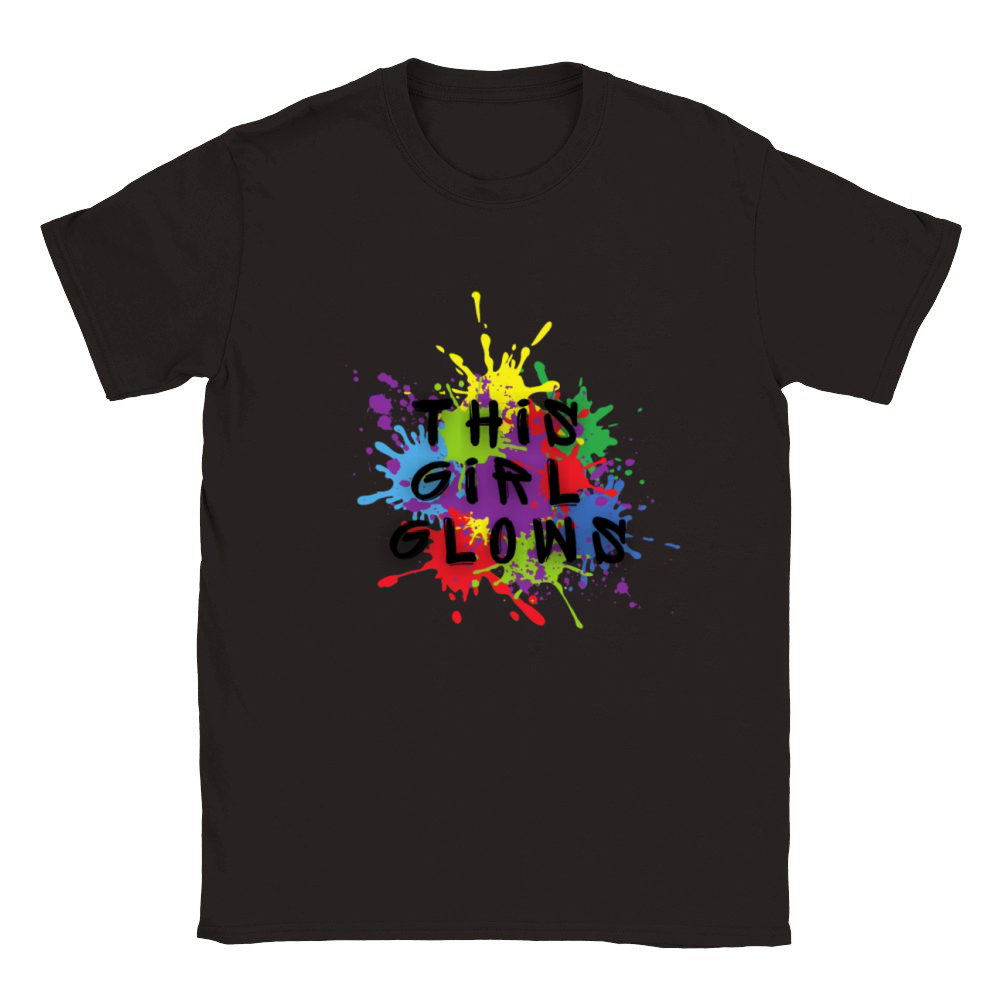 This Girl Glows For Kids Tie Dye Bright Colors Classic Kids Crewneck T-shirt