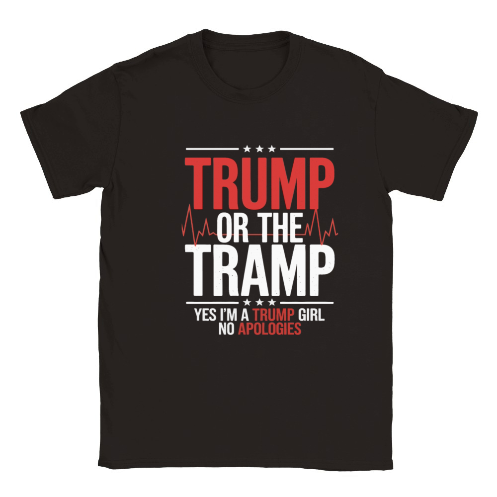 Trump or the Tramp Patriot Humor Trump Vance Vote Classic Kids Crewneck T-shirt