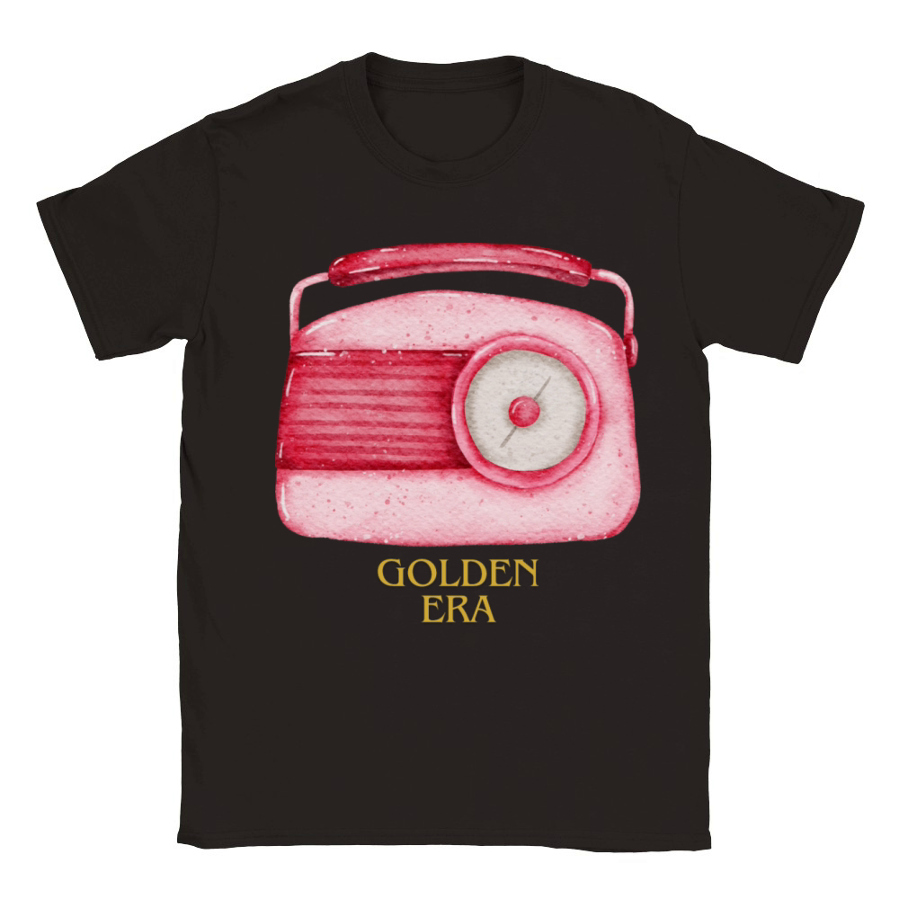 Vintage Radio Design with Golden Era Classic Kids Crewneck T-shirt