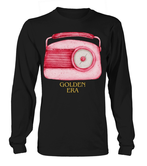 Vintage Radio Design with Golden Era Long sleeved Unisex