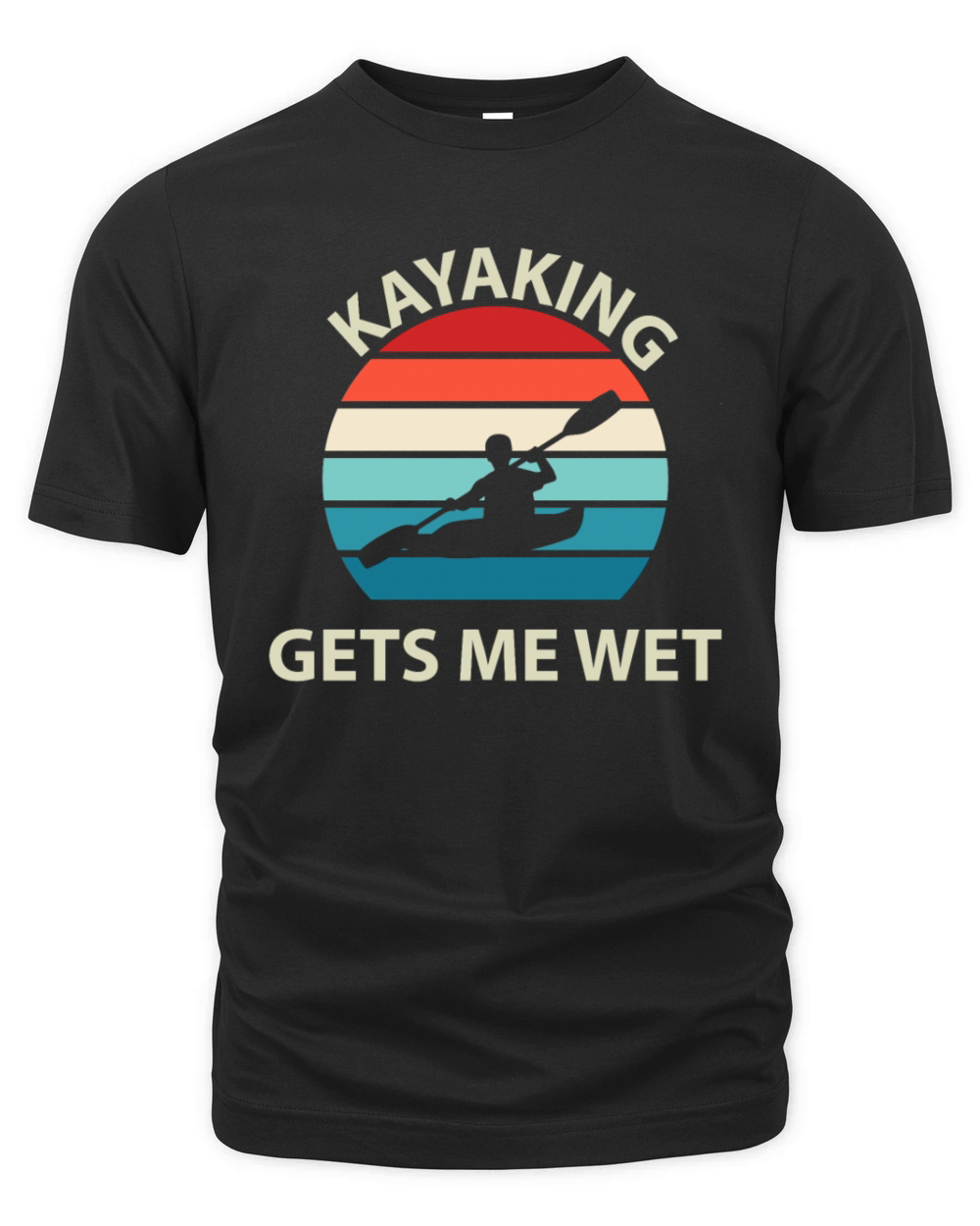 Kayaking Gets Me Wet Funny Kayak Vintage Retro Organic Unisex T-shirt