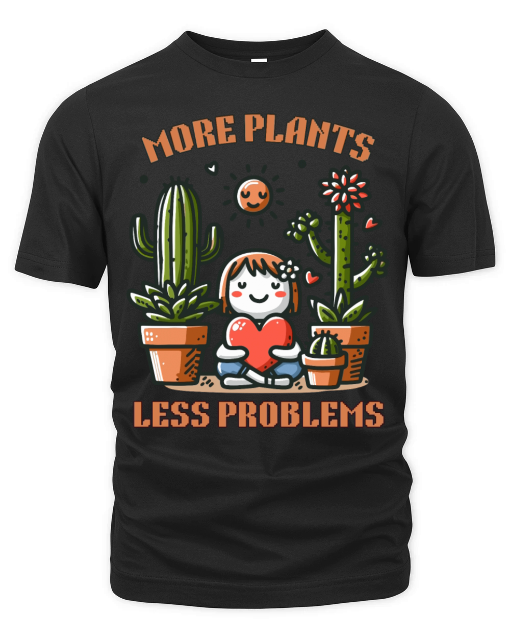 More Plants Less Problems Organic Unisex T-shirt