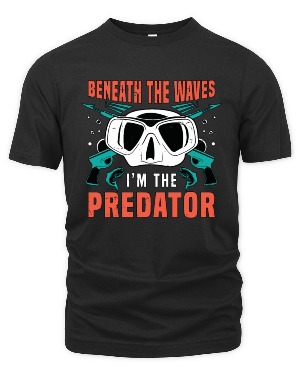 Spearfishing Beneath The Waves Im The Fisherman Organic Unisex T-shirt