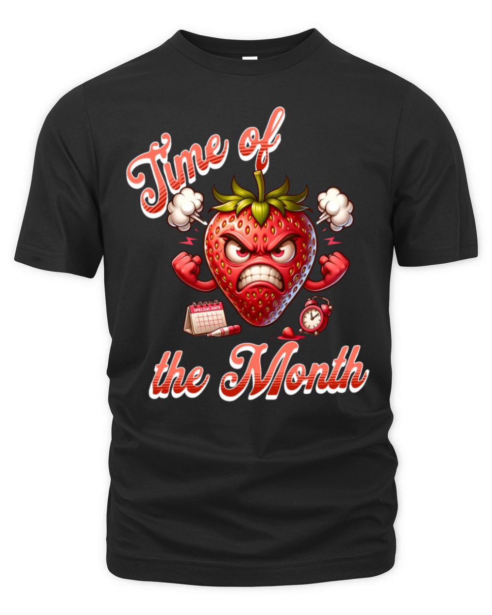 Time of the Month Strawberry Humor Periode Organic Unisex T-shirt